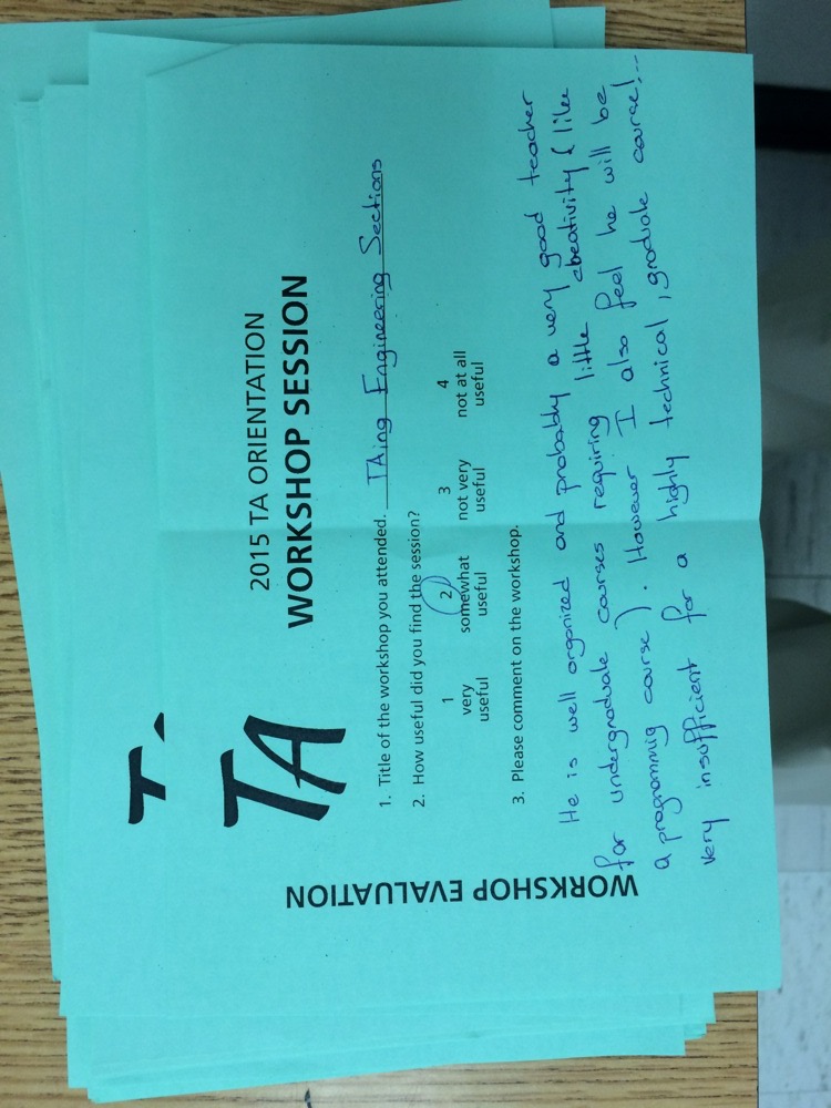 TA Orientation feedback 2017-2